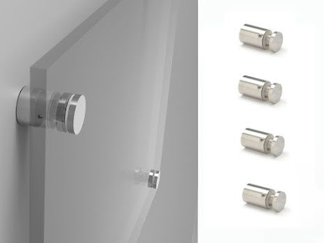 Skyltfäste i rostfritt stål 18mm i diam, 4-pack