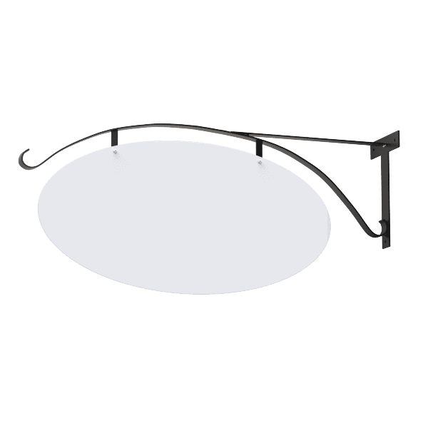 Smidesskylt Elegans, Skyltoval vit