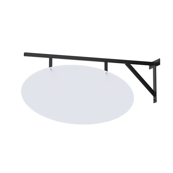 Smidesskylt Jopping, Skyltoval vit