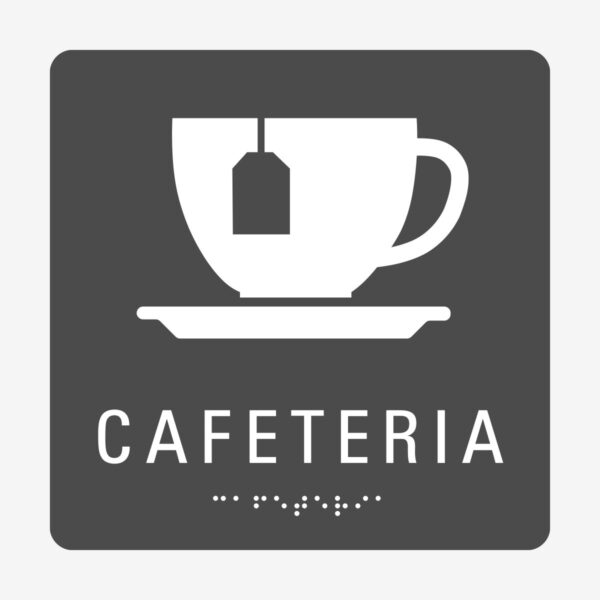 Cafeteria_taktil_skylt_grå