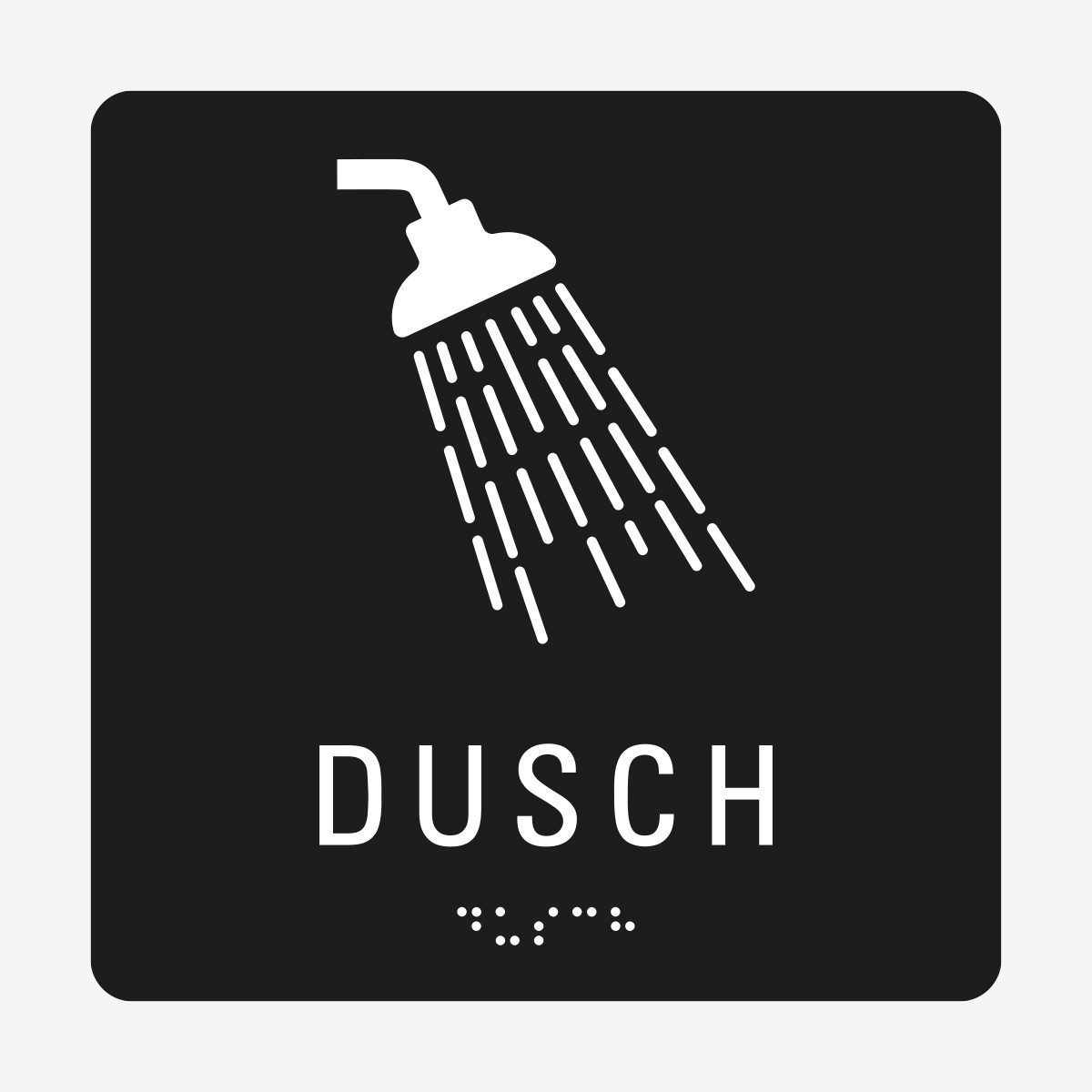 Dusch_taktil_skylt_svart
