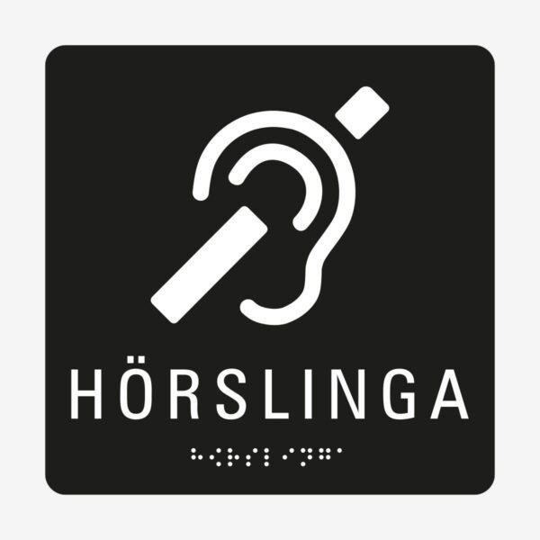 Hörslinga_taktil_skylt_svart