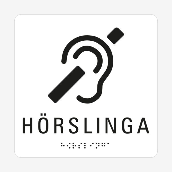 Hörslinga_taktil_skylt_vit