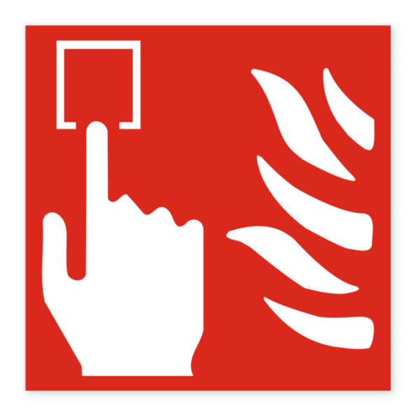 Skylten - Brandlarmsknapp (SS3611). Brandlarmsknappsskylt (SS3611) för snabb identifiering