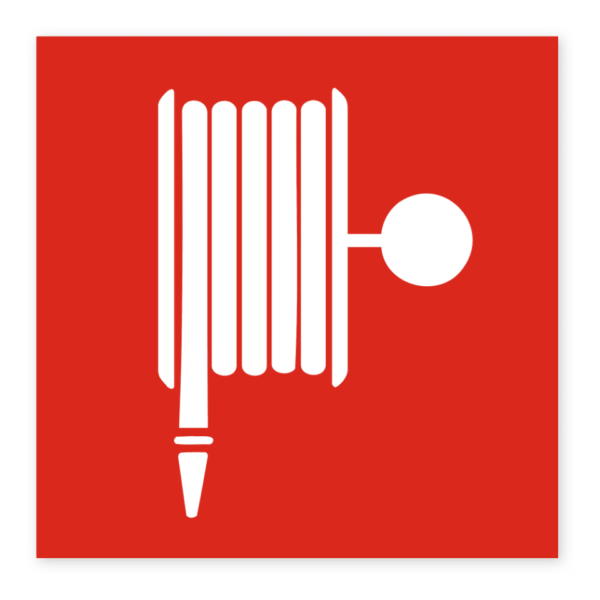 Skylten - Brandslang (brandpost). Brandslangsskylt för snabb åtgärd