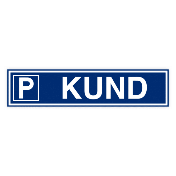 Skylten - Kundparkering. Skylt för kundparkering, hjälper att tydligt markera parkeringsplatser för kunder. Finns i olika material och storlekar av aluminium för vägg- eller stolpmontage.