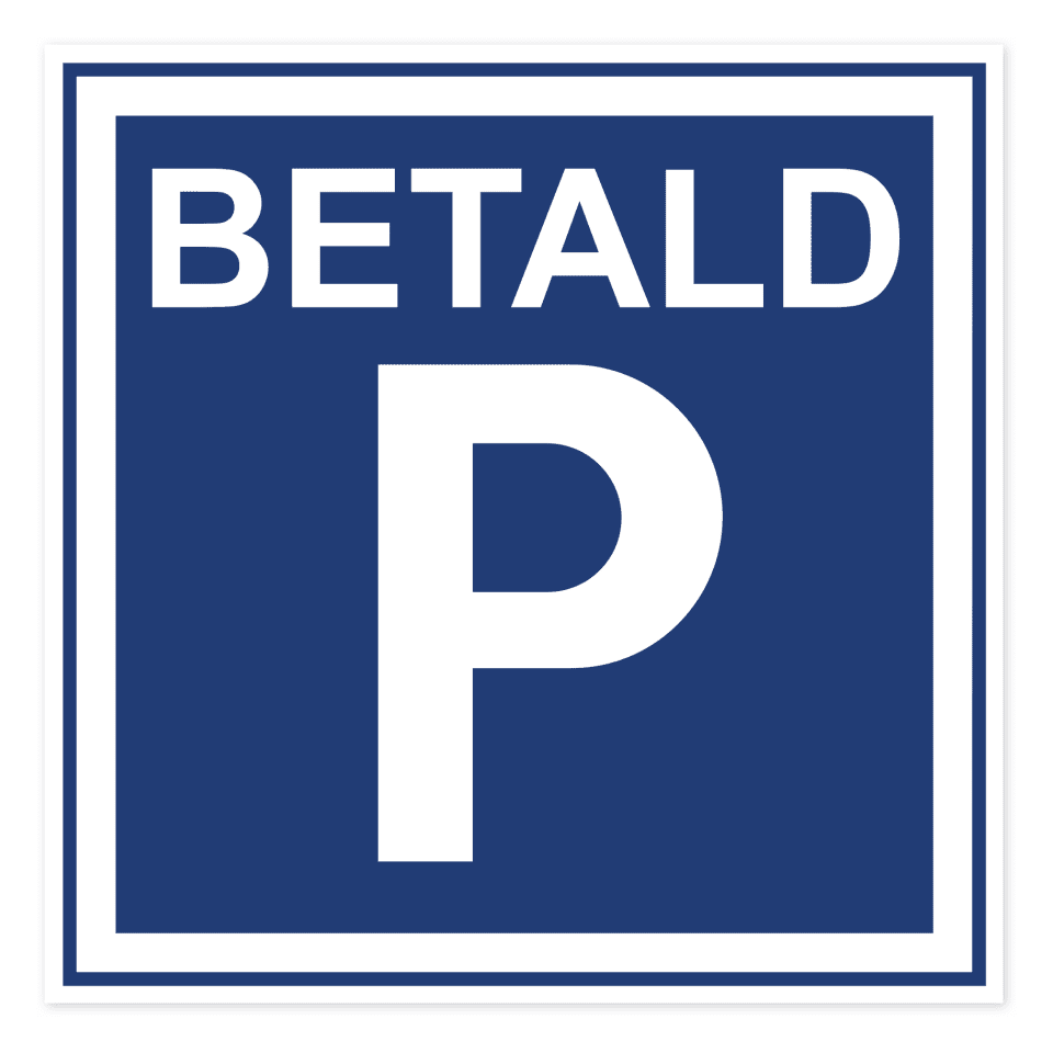 Betald parkering-skylten har storleken 310x310mm och tillverkas i materialet Aluminium 0.7mm. Denna standardskylt kan anpassas så att du kan skapa din egen version av skylten.