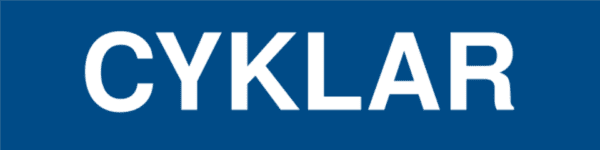 Cyklar-skylten har storleken 200x50mm och tillverkas i materialet aluminium 07mm. Denna standardskylt kan anpassas så att du kan skapa din egen version av skylten.